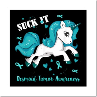 Desmoid Tumor Awareness Unicorn Posters and Art